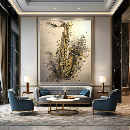Vertical Hand - Painted Custom Abstract Work for Bedroom and Dining Room DKH1640