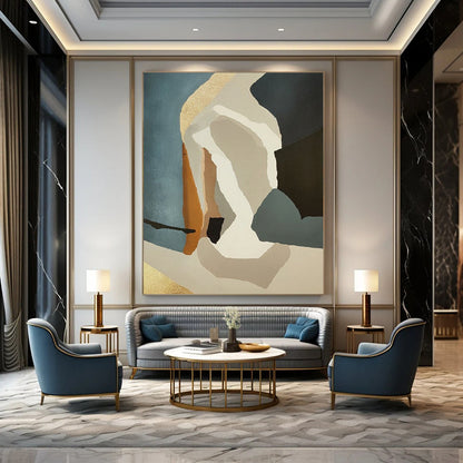 Swirling Textures: Large - Format Custom Abstract Gem for Bedroom and Bar DTP145