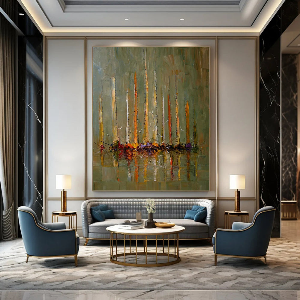 Custom Abstract Art: Big Sizes, Textured Styles for Living Room & Office DTP330