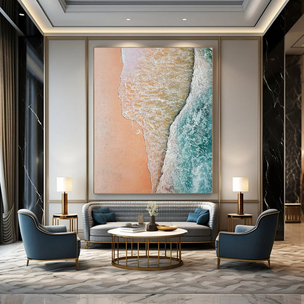 Titanic - Proportioned Hand - Painted Custom Abstract Artwork for Living Room and Bar DTP044