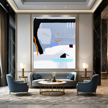 Striking Custom - Rendered Textured Canvas Painting for Hallway & Bar DKH1097