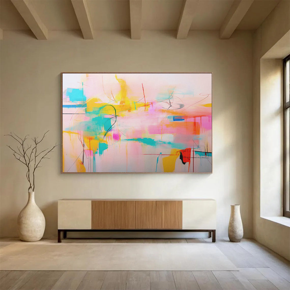 Oversized Textured Abstract Painting for Bar & Office DKH500