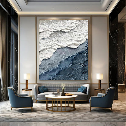 Hand-Painted Large Custom Abstract Paintings: Textured Styles for Dining Room & Bar DTP325