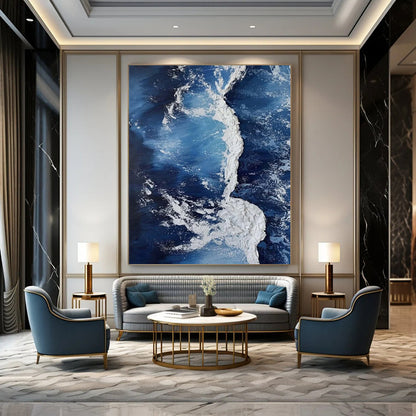 Hand-Painted Large Custom Abstract Art for Bedroom & Living Room DTP335