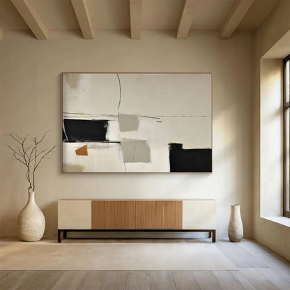 “Artistic Harmonies” Large - Format Abstract Mural for Bedroom & Dining Room DKH248