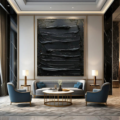 Stupendous Hand-Painted Abstract Wall Installations for Bar & Office LargeART2356