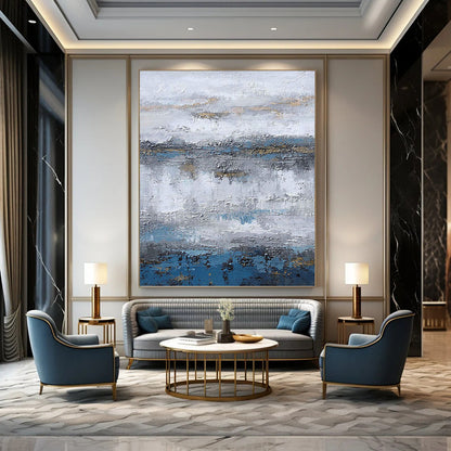 Oversized Hand - Painted Textured Abstract Painting for Greenhouse & Botanical Garden DKH1226