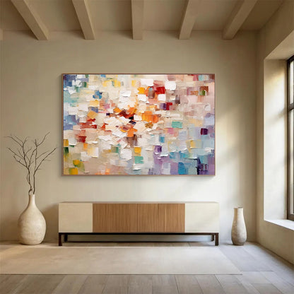 Graceful Original Hand - Crafted Textured Large Abstract Wall Mural for Elegant Ambiance DKH862