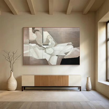 “Ethereal Echoes” Immense Abstract Wall Decor for Entryway & Bedroom DKH350