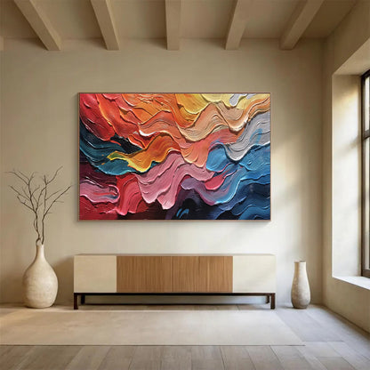 Refined Original Immense Textured Handmade Abstract Painting for Sophisticated Interiors DKH823