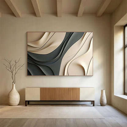Grandiose Textured Abstract Mural for Entryway & Dining Room DKH523