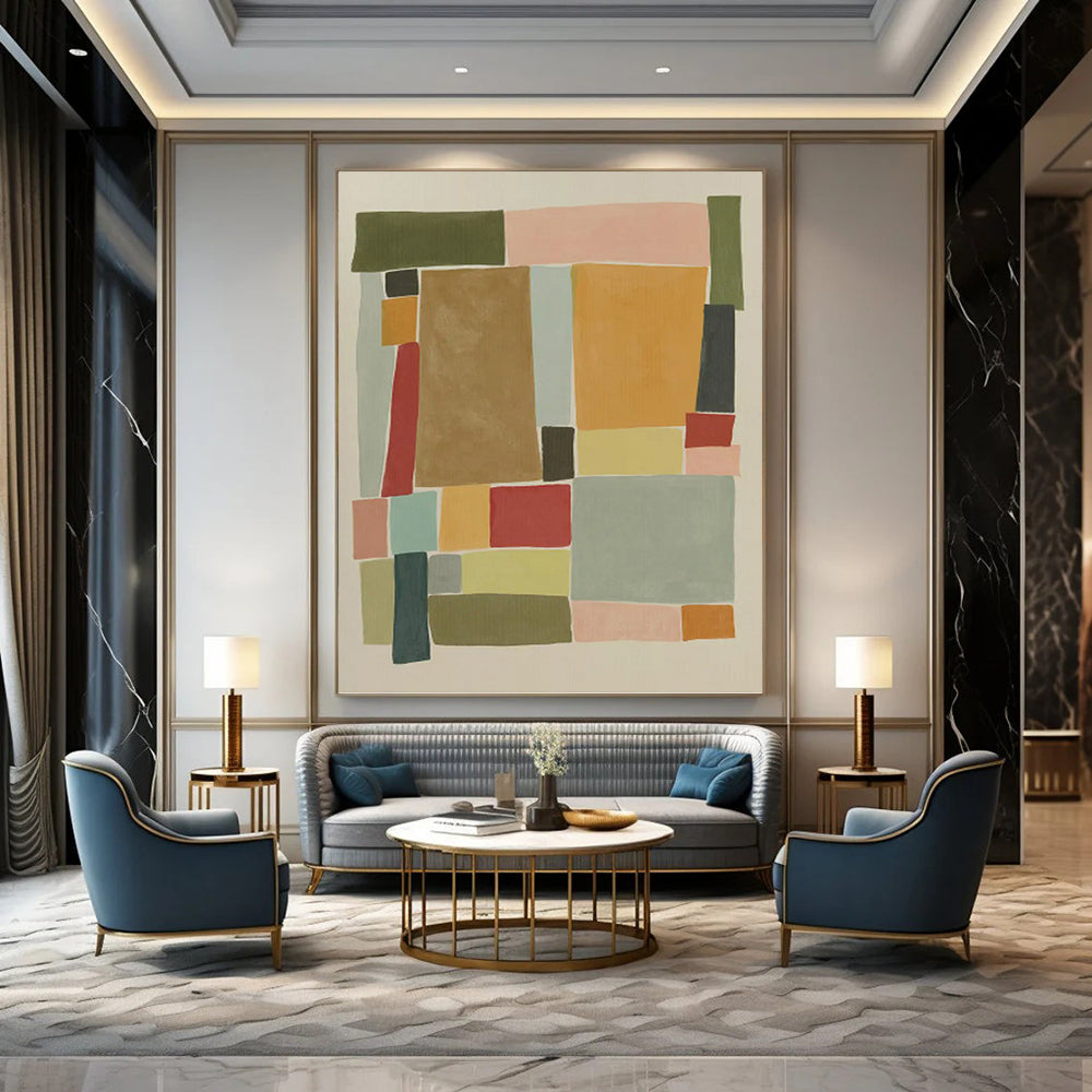 Playful Textured Abstract Canvas for Hallway & Bedroom DKH0964