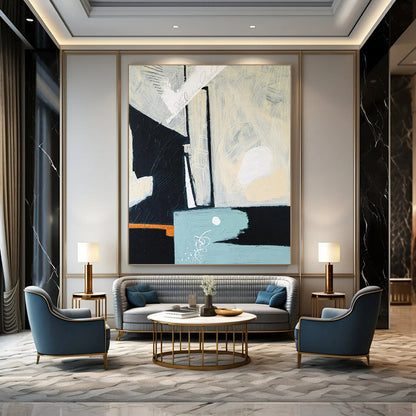 Ravishing Monumental Hand-Painted Abstract Wall Art: Beautify Your Entryway & Dining Room LargeART2378