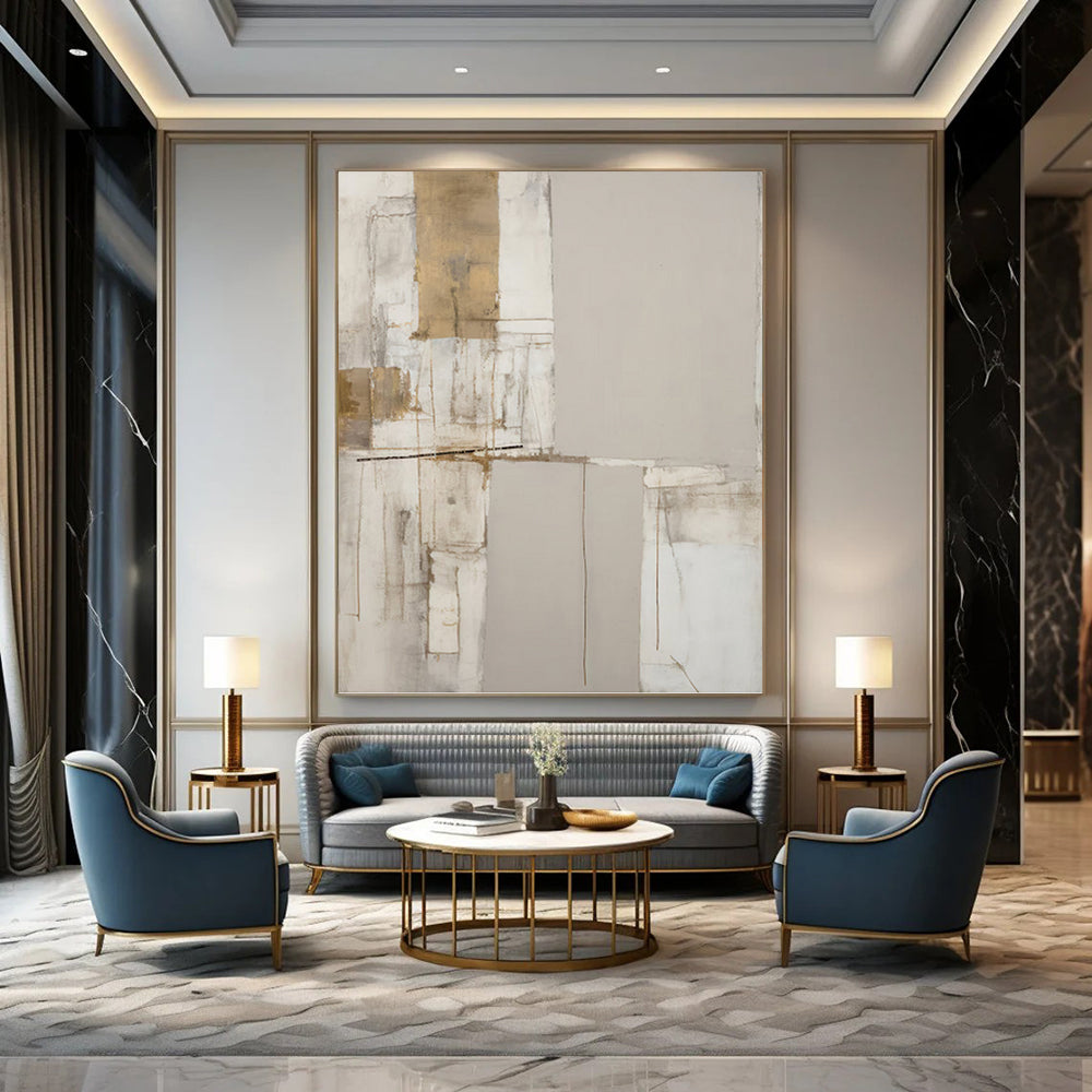 Enticing Hand - Painted Textured Abstract for Hallway & Bedroom DKH1318