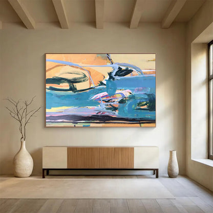 Colorful Abstract Brushstrokes - Lively Kitchen Art DLZ007