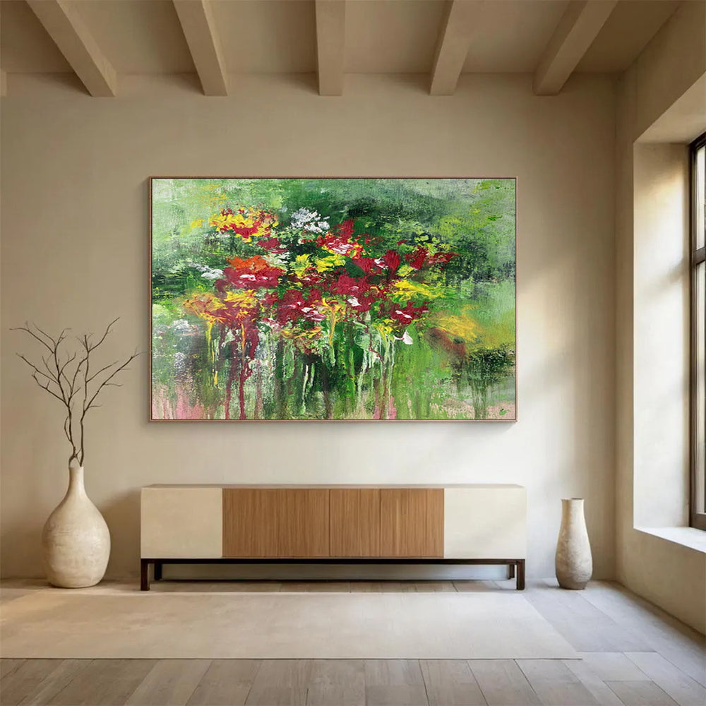 Custom - Designed Giant Abstract Canvas for Entryway DKH008