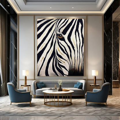 Large - Format Hand - Painted Custom Abstract Work (with Abundant Textures), for Decorating Office and Bedroom DKH1446