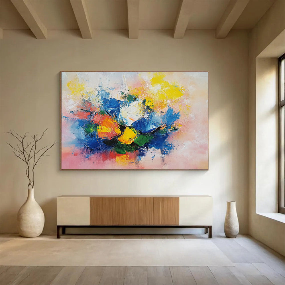 “Abstract Color Burst” - Multicolor, Abstract Color Burst, Modern Art HB1144