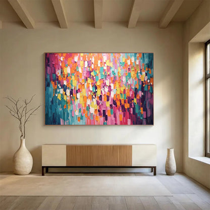 Alluring Original Immense Textured Hand - Applied Abstract Wall Mural for Captivating Spaces DKH868