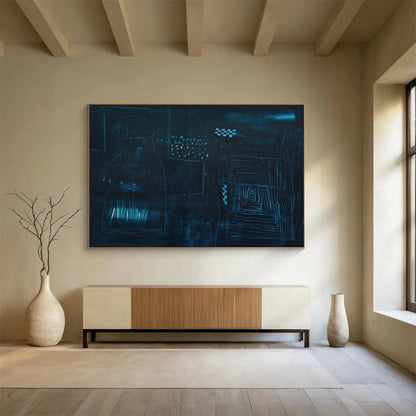 Custom - Sized Giant Abstract Canvas for Art Gallery DKH023