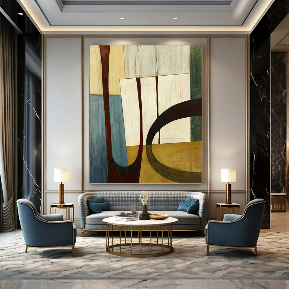 Elegant Textured Abstract Canvas for Office & Living Room DKH0949