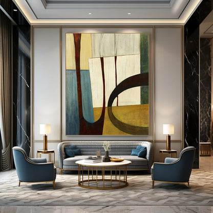 Elegant Textured Abstract Canvas for Office & Living Room DKH0949