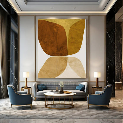 Gigantic-Sized Hand-Painted Abstract Wall Mural for Living Room & Entryway LargeART2310