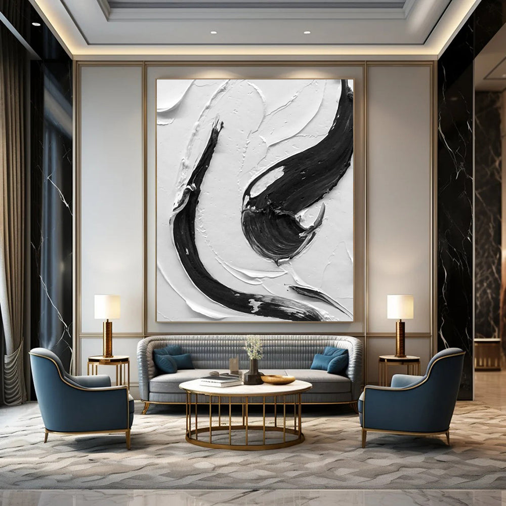 Hand-Painted Large Custom Abstract Paintings for Dining Room & Bar DTP377