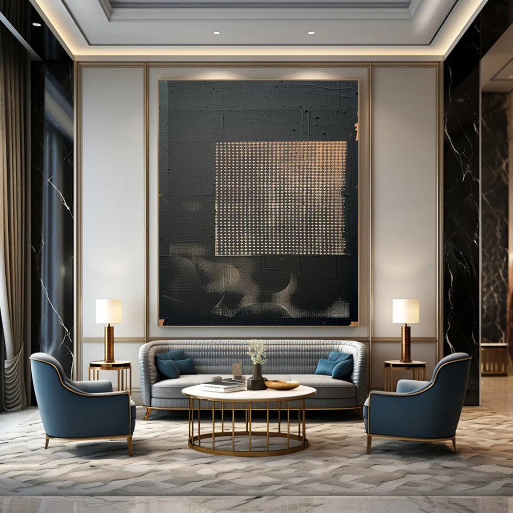 Custom Abstract Artworks: Big Dimensions, Textured Beauty for Living Room & Office DTP306