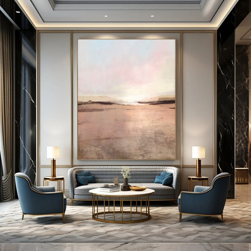 Custom Large-Scale Abstract Art: Hand-Painted, Textured Perfection DTP163