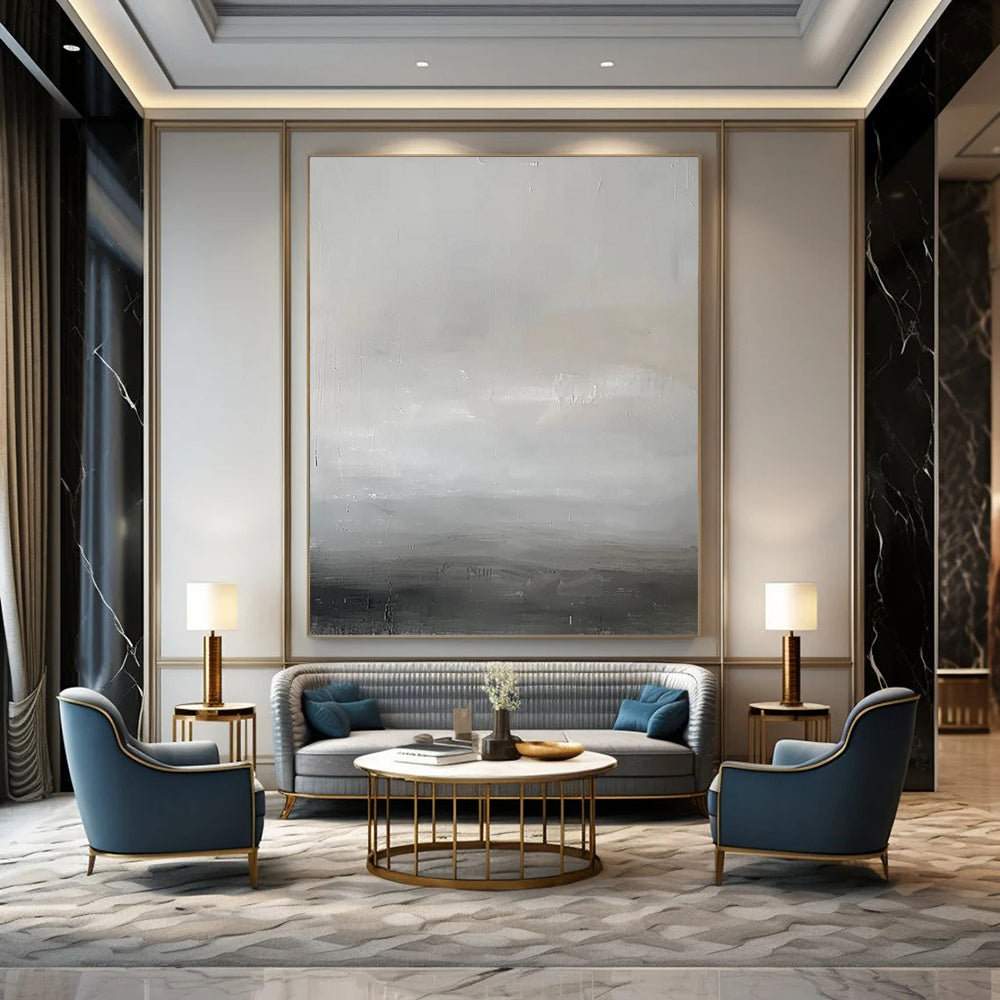 Extended - Dimension Hand - Painted Custom Abstract Canvas for Bedroom and Hallway DTP064