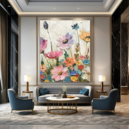 Huge Hand-Painted Abstract Canvases for Dining Room & Private Dining Area LargeART2241