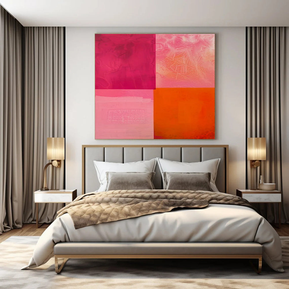 Hand-Painted Bespoke Abstract Canvas for Living Room & Hotel LargeART1479