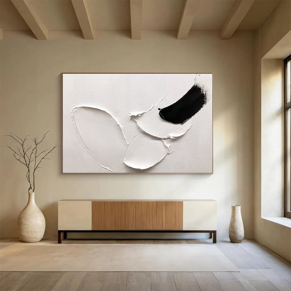 Inviting Large Abstract Canvas with Warm Textured Tones for Bar & Entryway DKH909