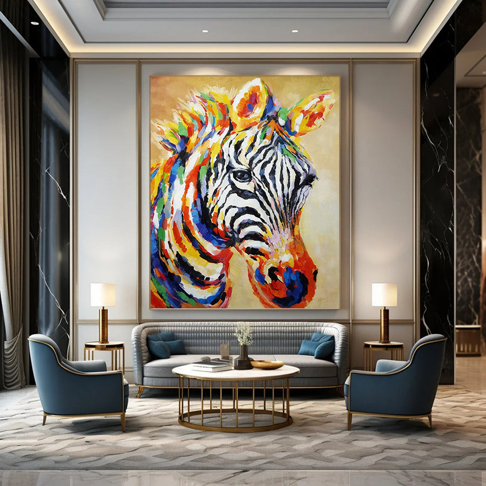 Large - Format Hand - Painted Custom Abstract Painting (with Individualistic Textures), for Decorating Office and Hallway DKH1442