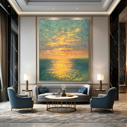 Metallic Textured Abstract Wall Art for Bedroom & Home Office LargeART2070