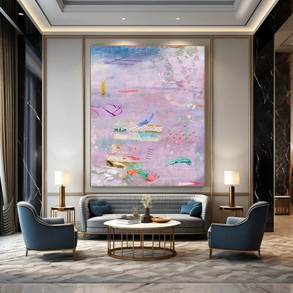 Hand-Painted Personalized Abstract Painting for Office & Bar LargeART1855