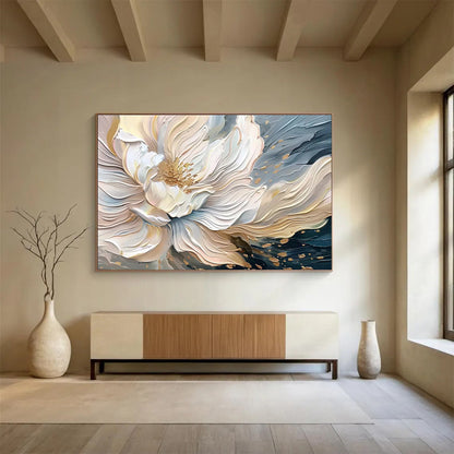 Immense Textured Hand - Painted Abstract Artwork for Artistic Focal Points DKH703