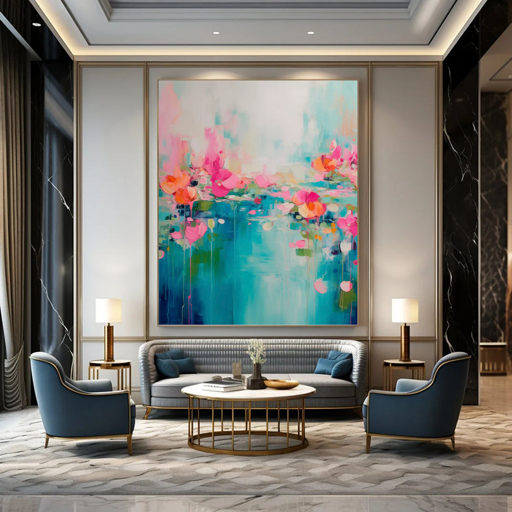Hand - Crafted Custom Textured Abstract Painting for Living Room & Dining Room DKH0993