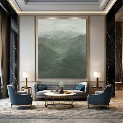 Colossal - Dimensioned Hand - Painted Custom Abstract Tapestry (with Lush Textures), for Arranging in Dining Room and Hotel Lobby DKH1497