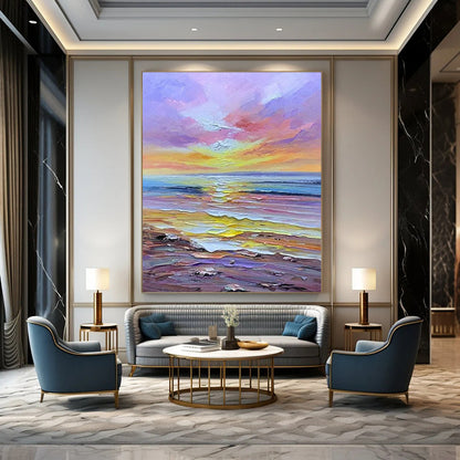 Hand-Painted Large Abstract Paintings: Textured Styles for Bar & Hotel DTP261