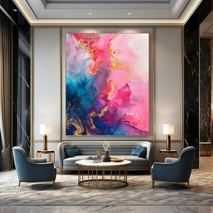 Big-Size Handmade Abstract Paintings: Textured Details for Living Room & Hallway DTP286