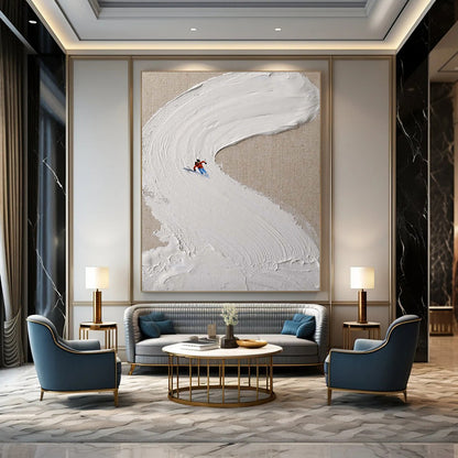 Handmade Big-Scale Abstract Art: Textured Wonders for Bar & Entryway DTP311