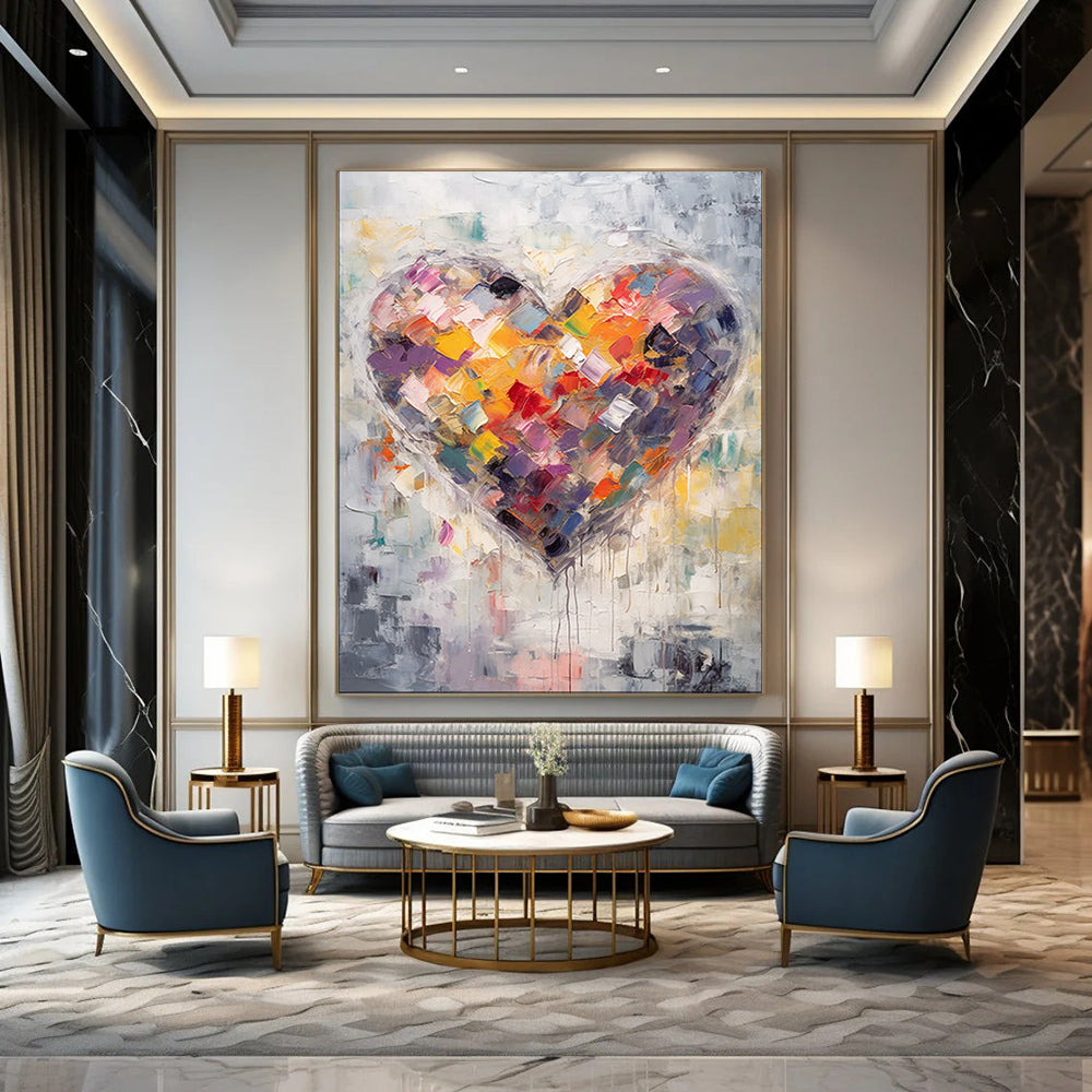 Oversized Hand-Painted Abstract Mural for Office & Hallway LargeART1840
