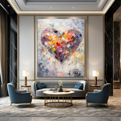 Oversized Hand-Painted Abstract Mural for Office & Hallway LargeART1840