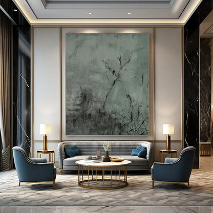 Monumental Hand - Painted Textured Abstract for Study & Conservatory DKH1205
