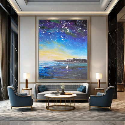Hand-Painted Personalized Abstract Painting for Living Room & Entryway LargeART1902