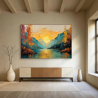 Charming Large Abstract Wall Art with Cozy Textured Patterns for Dining Room & Hotel Suite DKH907