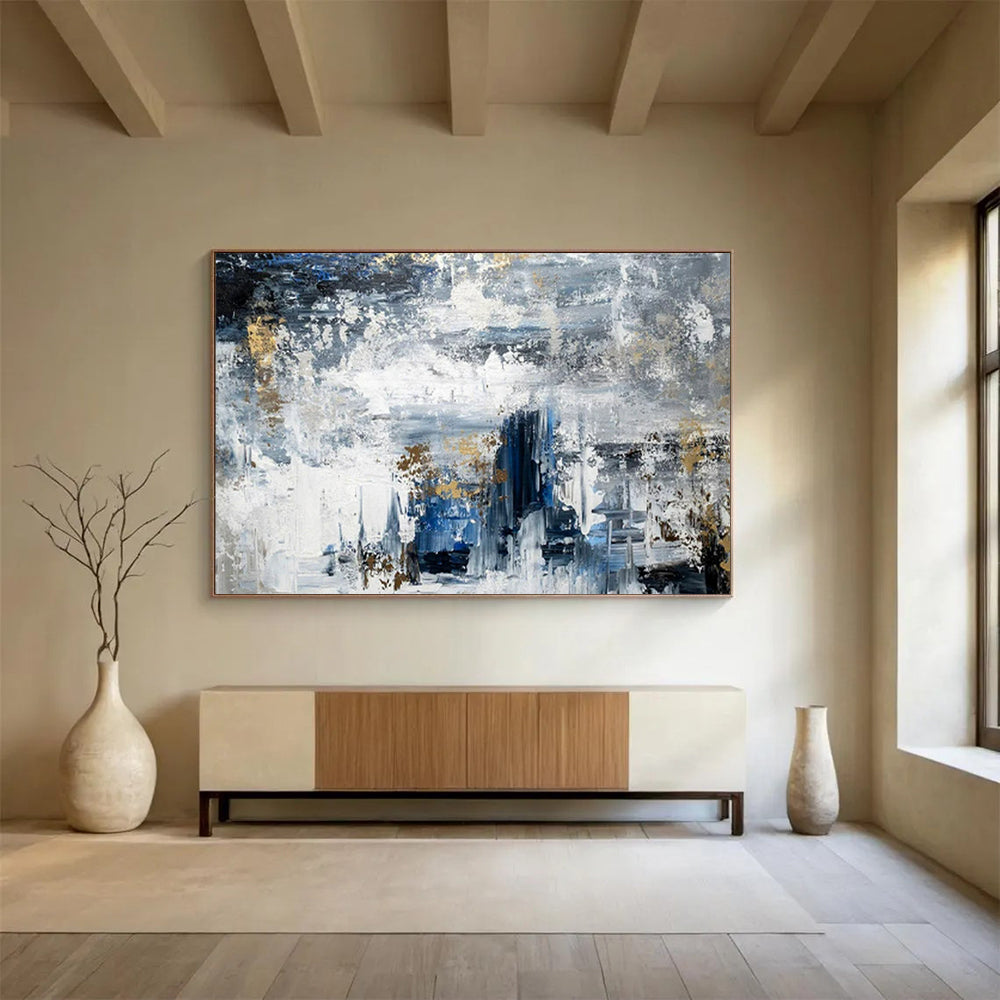 Peaceful Large - Format Abstract Painting for Bedroom & Hallway LargeART1623