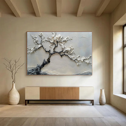 Giant Textured Hand - Painted Abstract Painting for Space Enhancement DKH695